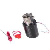 Racing Red Flame Led Exhaust Muffler Tip Carbon Fiber Racing Automobile Car Tail Pipe Light 2.5 Inch Inlet 4 Inch Outlet